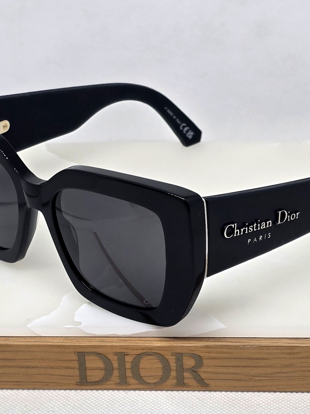 Dior Black Oversized Rectangular Sunglasses